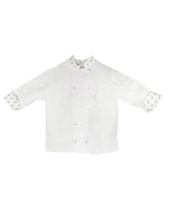 321WH/ColChef-L Veste de Chef Blanc Col Cuisinier Grand