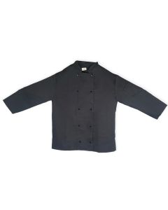 321BLK/3/4SleeveL Chef Jacket Black 3/4 Sleeve Large