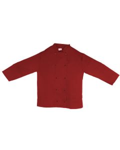 321BRG/3/4SleeveM Chef Jacket Burgundy 3/4 Sleeve Medium