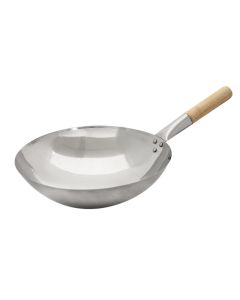 Sagetra 693412 Wok Chinois Poignée en Bois 12" A/I