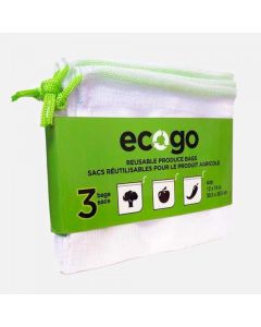 Gloco Accents ECO-PROD-03 Reusable Mesh Bags Set of 3 For Vegetables