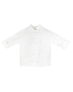 321WH/3/4SleeveL Chef Jacket White 3/4 Sleeve Large