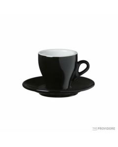 Nuova Point DICCMILANOBL Cappuccino Cup & Saucer Black  6/pk